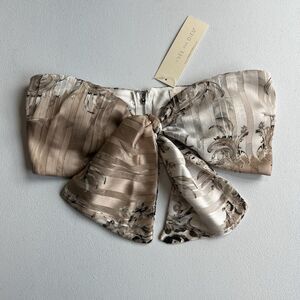 Donnee Par Dieu Front Tie Strapless Crop Top Size Small New With Tags Multicolor
